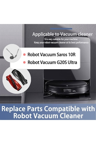 Leasetake Roborock Saros 10r / G20s Ultra Robot Süpürge Parçaları İçin Yedek Aksesuarlar Ana Yan Fırça Hepa Filtresi
