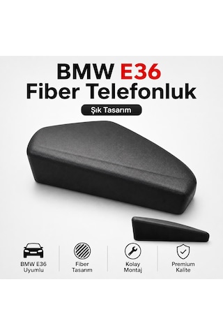Bmw E36 Fiber Telefonluk Orta Konsol Telefon Tutucu Siyah Özel Tasarım Aksesuar 1