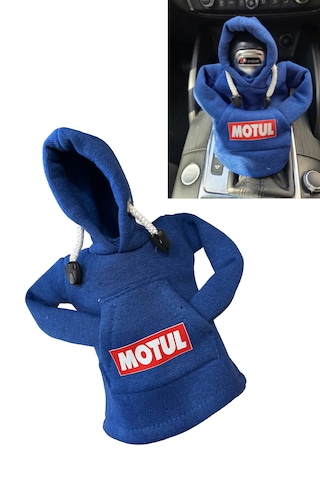 Motul Tasarım Hoodie Vites Topuzu Kılıfı - Universal Sweatshirt Model Vites Aksesuarı Mavi