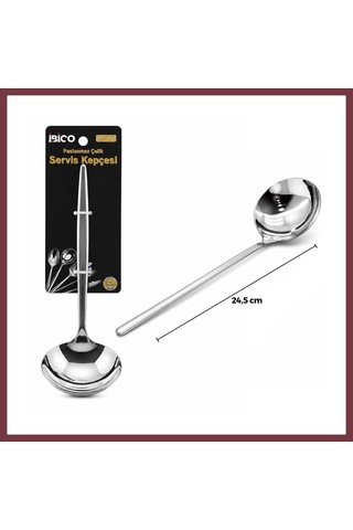 Storeşahin Krom Metal Servis Kepçe 24.5 Cm Shn0720