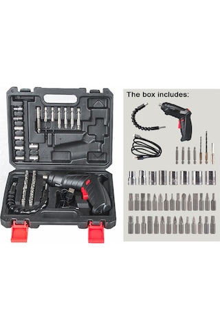 3.6v Akülü Elektrikli Elektrikli Tornavida Seti 47 Adet
