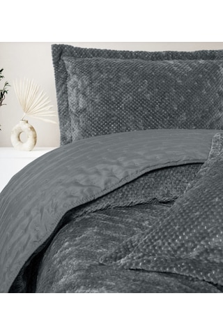 Cotton Box Softnest Boleta Gri Çift Kişilik Yatak Örtüsü Gri