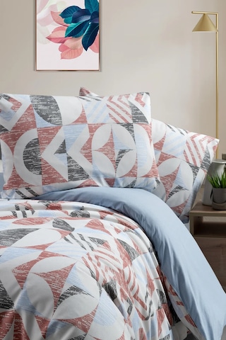 Tek Kişilik Nevresim Takımı Quadra - 160x220 Çok Renkli