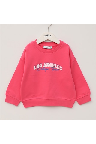 Wanex Kız Çocuk Uzun Kol Kalın Sweatshirt - 32597 Mor