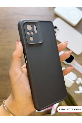 Redmi Note 10 / 10s Uyumlu Kamera Korumalı Darbeye Dayanıklı Renk Atmayan Keep Silikon Kılıf Siyah
