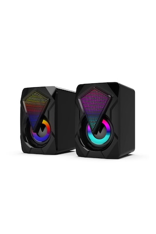 Leerfei Lf-1046 Rgb Led Mini Speaker 2 3 Watt Usb Hoparlör Seti