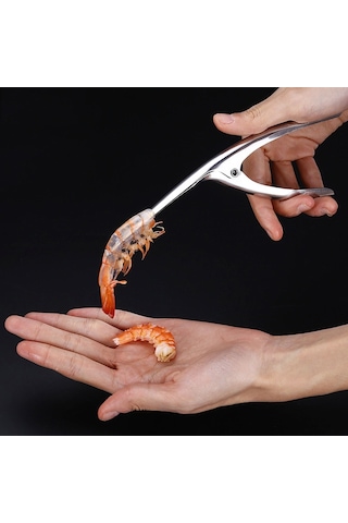 Cbtx 304 Paslanmaz Çelik Karides Bombardımanı Aracı Deniz Ürünleri Kabuk Sökücü Mutfak Aletleri Gümüş