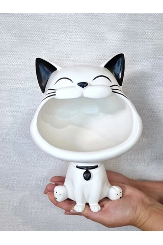 Cre Art Kedi Şekerlik Vazosu Şekerlik Dekoru İç Mek 482038724 Siyah