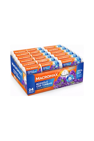 Büzgülü Çöp Torbası Orta Boy 55x60cm Leylak Kokulu 10 Adet X 24 Paket