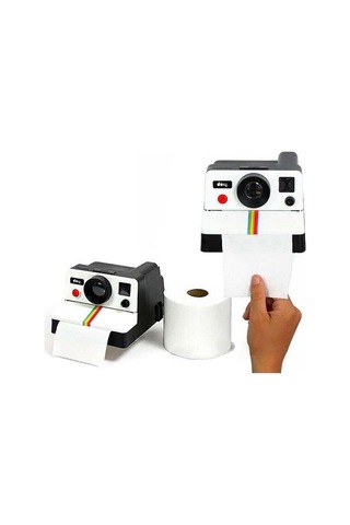 Novahub Kamera Şekilli Tuvalet Kağıdı Tutucusu - Ev Ve Ofis İçin Polaroid Stili Kağıt Mendil Kutusu Diğer