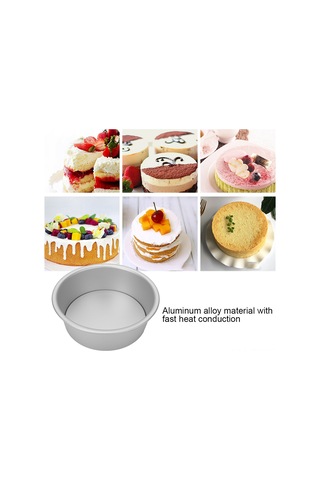 Reedark Alüminyum Alaşım Kalıp, Çapı 12cm, Çıkarılabilir Tabanlı, Isı Dağıtımı Hızlı, Pastalarınızı Kolay Demoldurun Ve Temizleyin Gümüş