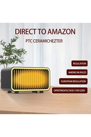 Xiyyadms 800w Ptc Seramik Taşınabilir Isıtıcı, Hızlı Isınma Ve Düşük Gürültü İle Ofis/yatak Odası İçin