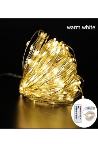 Ev Balkon Ve Parti İçin 10 Metre Gün Işığı Kumandalı Usb Peri Led 8 Mod Animasyonlu Yılbaşı Süs Işık Gün Işığı