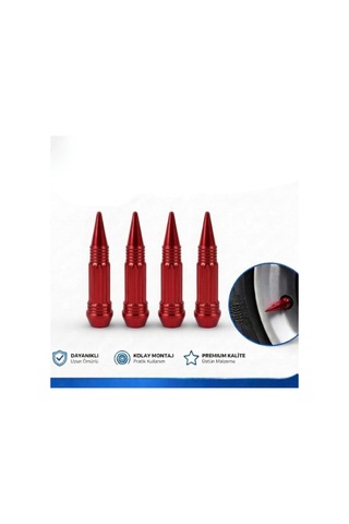 Sibop Kapağı 4lü Dik Çizgili Füze Kırmızı Sib009k