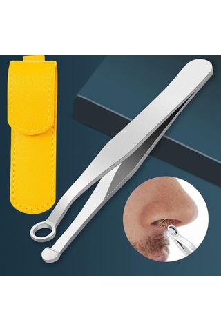 Homyl Vücut Yüz Kaş Için Suya Dayanıklı Burun Saç Cımbız Gümüş