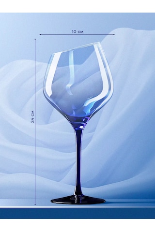 Magistro 540 Ml Şarap Bardağı "ıluzii", Cam Şarap Bardağı 540 Ml "ıluzii", Cam 147771031 Mavi