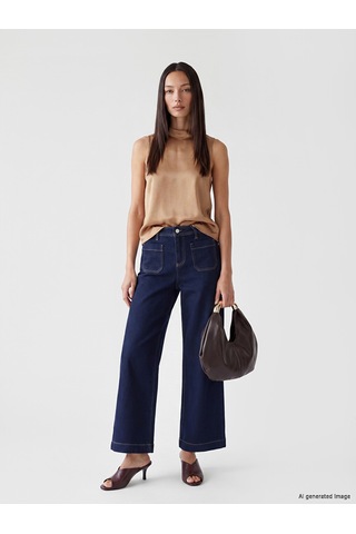 Lcwaıkıkı Classic İndigo Straigt Fit Kadın Jean Pantolon