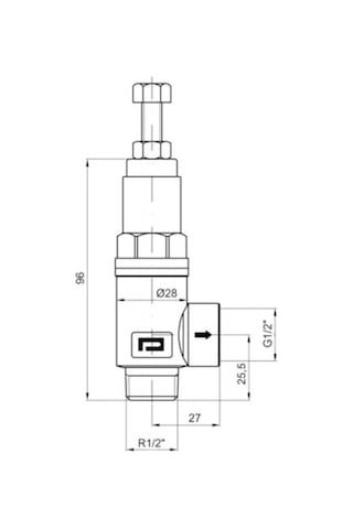 Pakkens 1/2'' Ayarlı Emniyet Ventili Dn15 Erkek