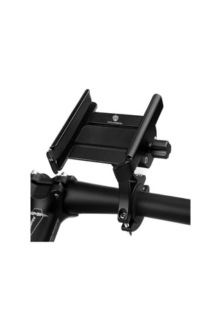 Cyclıngbox-yükseltilmiş Alüminyum Alaşım Bisiklet Cep Telefonu,ya18857b-1 Siyah