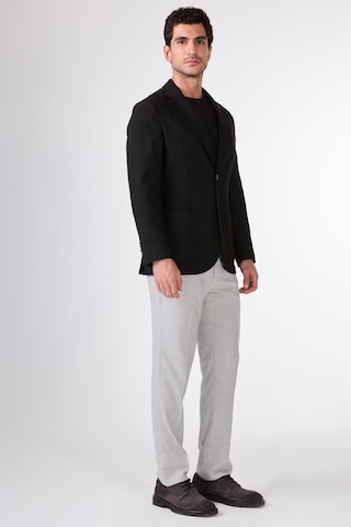 Dufy Siyah Balıksırtı Erkek Ceket - Slim Fit Siyah