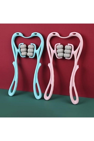 Çok Fonksiyonlu Manuel Altı Tekerlekli Boyun Masaj Aleti Beyaz