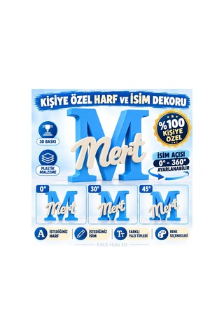 Kişiye Özel Harf Ve İsim Dekoru Kişiye Özel Harf Ve İsim Dekoru