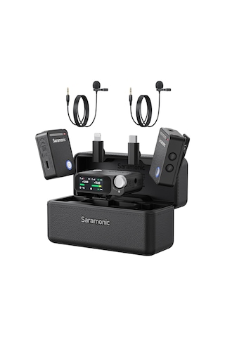 Saramonic Ultra Kablosuz Yaka Mikrofonu, 32-bit Kayan Kayıt, Zaman Kodu Senkronizasyonu, Ipx5 Su Geçirmez, 300m, 130db Spl, Apple Uyumlu iPhone Android Kameralar İçin Kablosuz Mikrofon Cep Telefonu, Akıllı Telefon