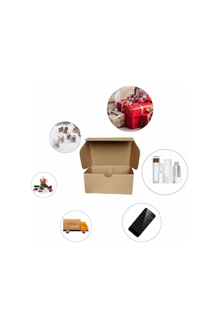 Kilitli E-ticaret Hediye Kutusu, Kraft Karton Kargo Paketleme Kutusu, 25 Adet, 17x12x5 Cm 25 Adet
