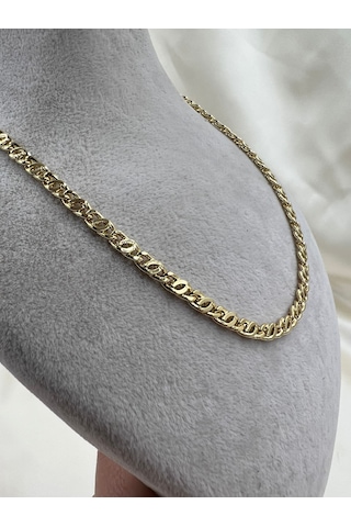 Xupıng Kaplangözü Model Zincir Kolye Altın - Beyaz