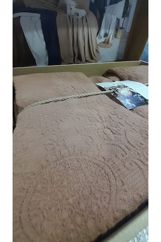 Bellisima Çift Kişilik Yatak Örtüsü Commoncer Kahve Diğer