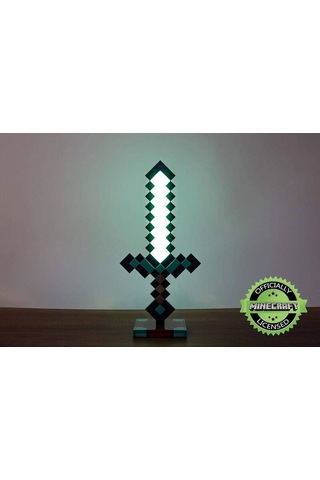 Dükkan Design Minecraft Diamond Sword Gece Lambası Çok Renkli