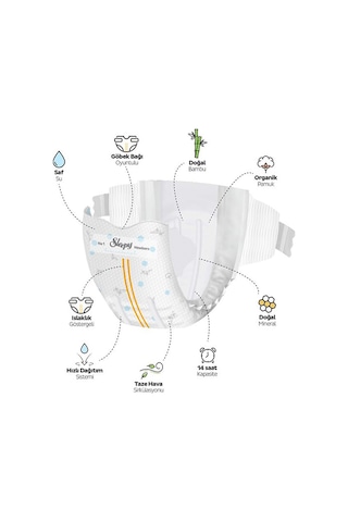 Sleepy Bio Natural Premium Plus Airbag Comfort Bebek Bezi 3 Beden Süper Paket 336 Adet 3 Numara