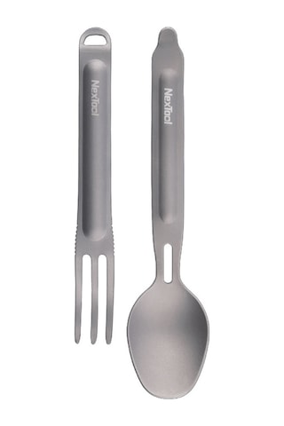 Nextool Titanyum Çorba Kaşığı Kamp Gereçleri Seti Açık Piknik Yürüyüşü İçin Çatal Bıçak Takımı Seti Bpa İçermez, Fda Sertifikalı Değildir