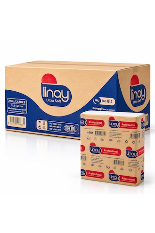 Ekstra Z Katlama Dispenser Kağıt Havlu 2 Katlı 200 Yaprak X 12 Paket