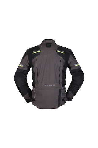 Modeka Taran Waterproof Ceket Siyah Koyu Gri