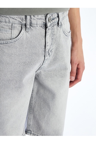 Lcw Jeans Gri Rahat Kalıp Erkek Jean Şortolon