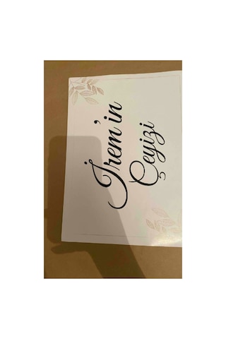 Karışık Süslü Düğün Çeyiz Koli Etiketi 10 Adet A4 Ebat Baskılı Sticker Diğer
