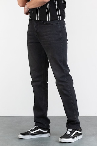 HLT Jeans Erkek Antrasit Yıkamalı Regular Fit Boru Paça Likralı Jean Kot Pantolon Joe