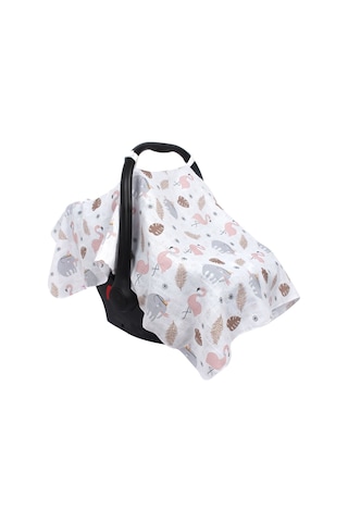 Sevi Bebe Müslin Puset Ve Ana Kucağı Örtüsü Art-41 Flamingo-9089884471459