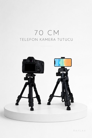 70 Cm Profesyonel Telefon Kamera Tutucu Çantalı Tripod Su Terazili 3 Ayaklı Tripod