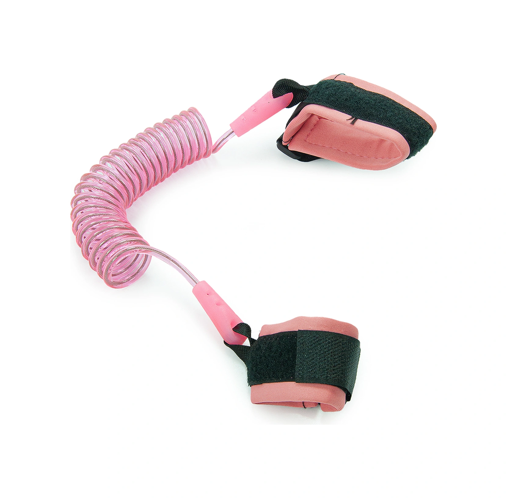 Hac Umre Çocuk Güvenlik Bilekliği Kayıp Önleyici Spiral Kordon - Pembe Pembe