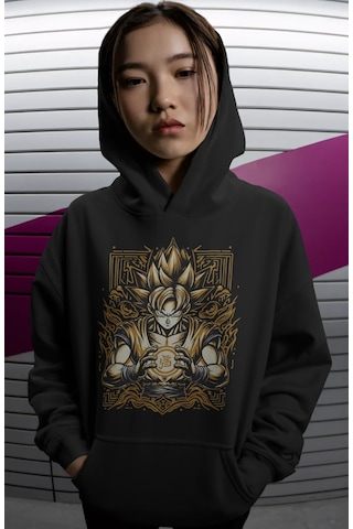Sevbano Son Goku Dragon Ball Anime Sırt Baskılı Unisex Oversize Premium H Siyah