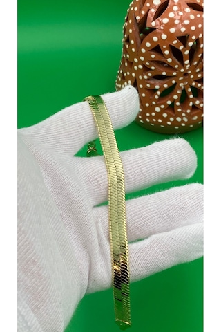 Xuping 14 Ayar İtalyan Yassı Model Bileklik Gold