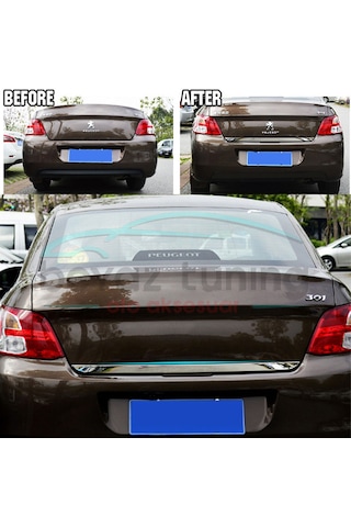 Peugeot 301 Bagaj Alt Çıtası Kromu Nikelajı