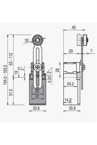 Fr 1655 Kayar Kapılar İçin Limit Siviç Pizzato 1nc-1nc Çift Yön