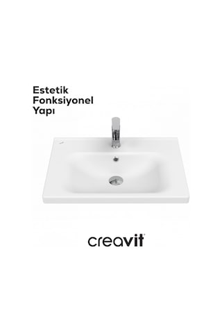 Creavit Eksen Etajerli Lavabo 65 Cm Beyaz Ek065-00cb00e-0000