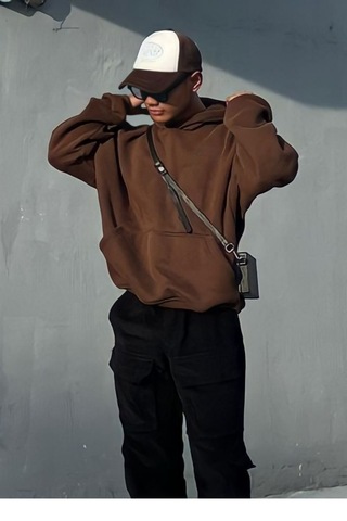 Prtnc Protonic Unisex Kahve Basic Sweatshirt Hoodie Kahverengi