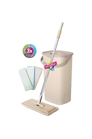Orijinal 3 Farklı Kullanım Için 3 Bezli Tablet Mop - 3 Adet Mikrofiber Bez