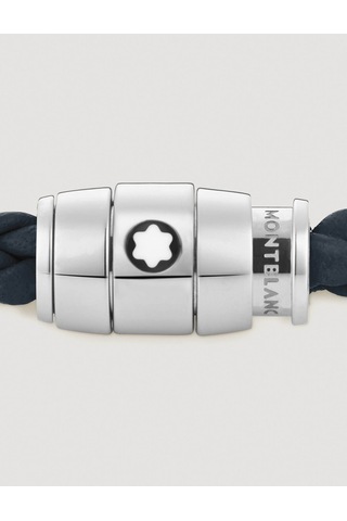 Montblanc Küçük Soft Mavi Deri Bileklik 136012 Mavi