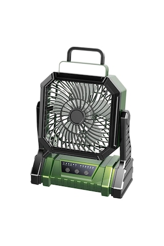 Taşınabilir Açık Hava Kamp Fanı - 5400mah Pil Yeşil